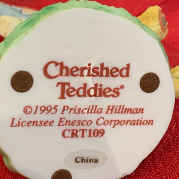 Cherished Teddies - Town Tattler, Town Hall, Town Signage - Enesco - w/Box - Picture 4 of 5